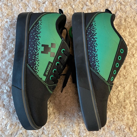 Heelys Minecraft Creeper Pro 20 Shoes GREEN/BLACK Size 6 youth - Picture 3 of 8